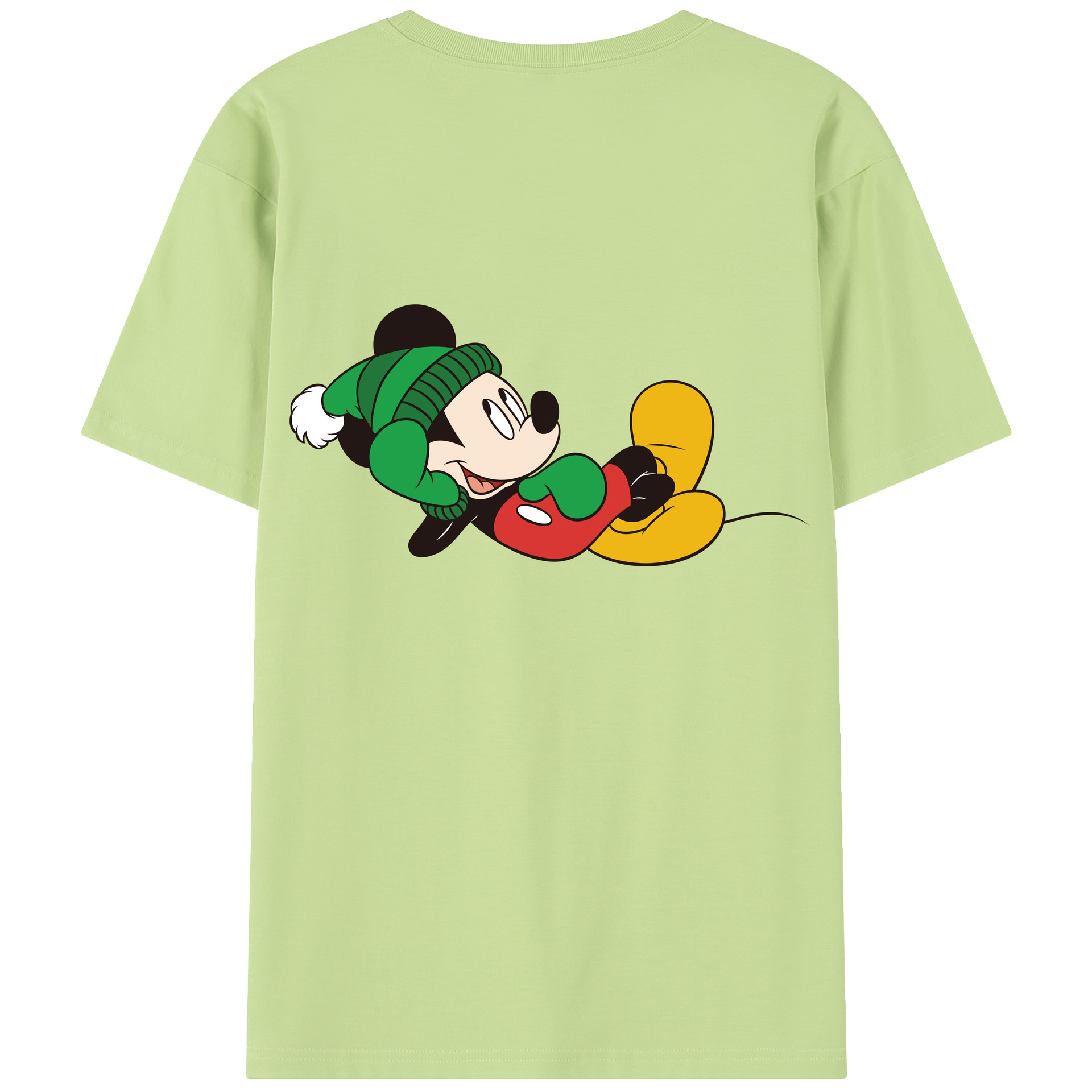 （画像用） ミッキーマウス Mickey Mouse 綿100％半袖Tシャツ（背面プリント）